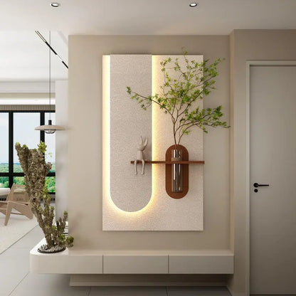 Adjustable 3-Color LED Sandstone Wall Decor