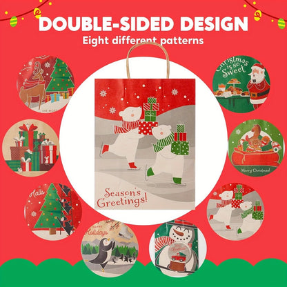 24 Pcs Kraft Gift Bags with Twine Handles 10'' X 13'' X 5''