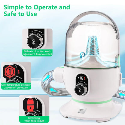 Pet Grooming Kit with Tools and Vacuum